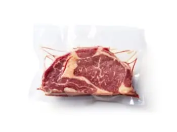 Corte de carne envasado al vacío